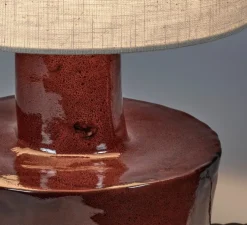 Lampe, Catherine, céramique, rouge brun, Ø25cm, H47cm - Serax