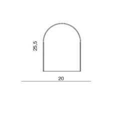 Lampe*Ebb and Flow Lampe cloche, Glow in a dome, transparent, base laiton, H25,5cm - transparent, laiton