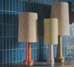 Lampe*HKLIVING Lampe, Cone + Retro Stoneware, céramique, , Ø32cm, H80cm - HK Living marron, rouge