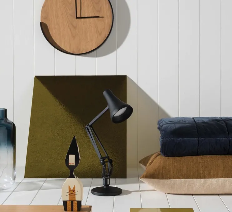 Lampe de bureau, 90 mini mini, noir carbone, LED, 3000K, 470lm, L38cm, H32cm - Anglepoise