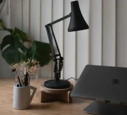 Lampe de bureau, 90 mini mini, noir carbone, LED, 3000K, 470lm, L38cm, H32cm - Anglepoise