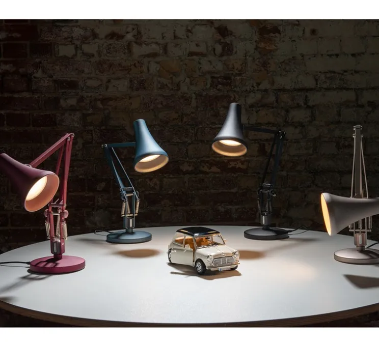 Lampe de bureau, 90 mini mini, noir carbone, LED, 3000K, 470lm, L38cm, H32cm - Anglepoise