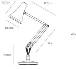 Lampe*Anglepoise Lampe de bureau, 90 mini mini, , LED, 3000K, 470lm, L38cm, H32cm - rouge berry