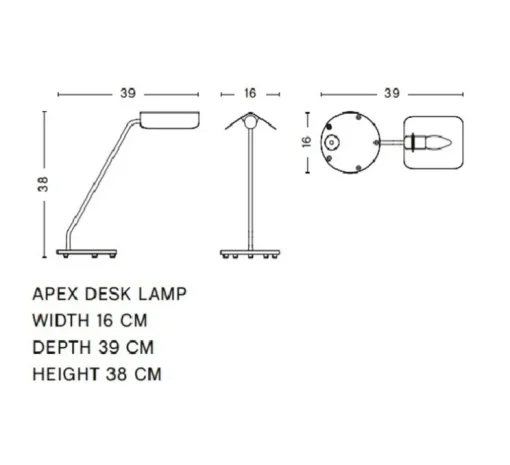 Lampe de bureau, Apex, blanc, L16cm, H38cm - HAY