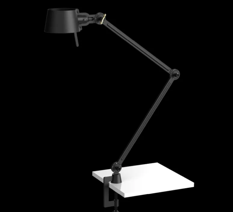 Lampe*Tonone Lampe de bureau, Bolt, 2 bras, à pince, , L9cm, H96cm - noir fumé