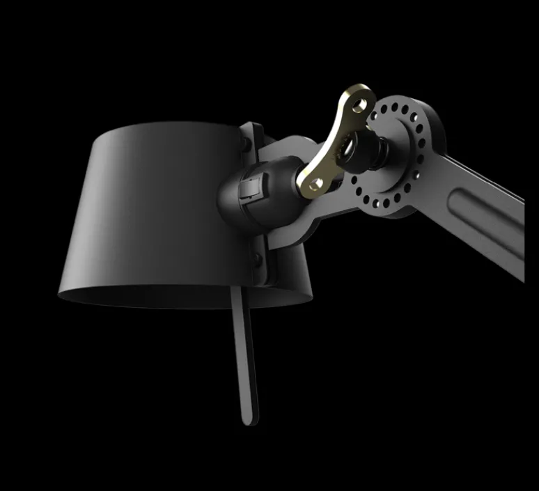 Lampe*Tonone Lampe de bureau, Bolt, 2 bras, à pince, , L9cm, H96cm - noir fumé