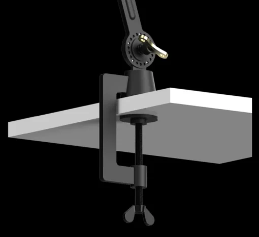 Lampe*Tonone Lampe de bureau, Bolt, 2 bras, à pince, , L9cm, H96cm - noir fumé