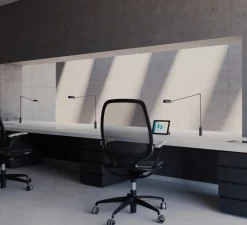 Lampe*Lumina Lampe de bureau, Daphine Cilindro Led, , LED, 2700K, 622 lm, Ø3cm, H88cm - Noir soft touch