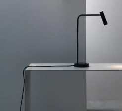 Lampe de bureau, Enna Desk Led, noir mat, LED, 2700K, 124 lm, L12cm, H45cm - Astro