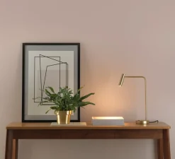 Lampe de bureau, Enna Desk Led, or mat, LED, 2700K, 124 lm, L12cm, H45cm - Astro