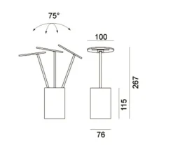 Enfants|Lampe*Formagenda Lampe de bureau, E.T, , H26,7cm - noir