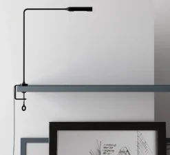 Lampe*Lumina Lampe de bureau, Flo Clamp, , LED, dim, 2700K, 302 lm, L39cm, H43cm - Black Soft Touch