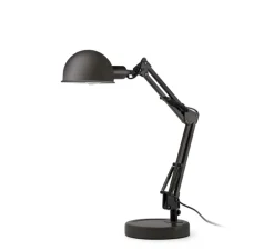 Lampe de bureau, industrielle, noir, Baobab, H49cm L34cm, Faro