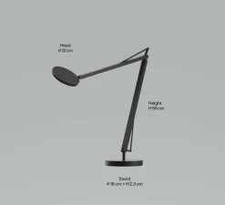 Lampe*GRAU Lampe de bureau, John, , LED, dim, 3500K, 1000 lm, L16cm, H55cm - sable