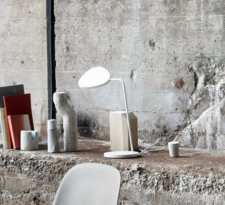 Lampe de bureau, Leaf, blanc, 2700K, 370lm, H41,5cm - Muuto