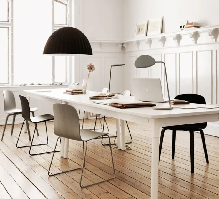 Lampe de bureau, Leaf, Gris, H41,5cm - Muuto