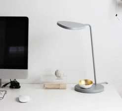 Lampe de bureau, Leaf, Gris, H41,5cm - Muuto