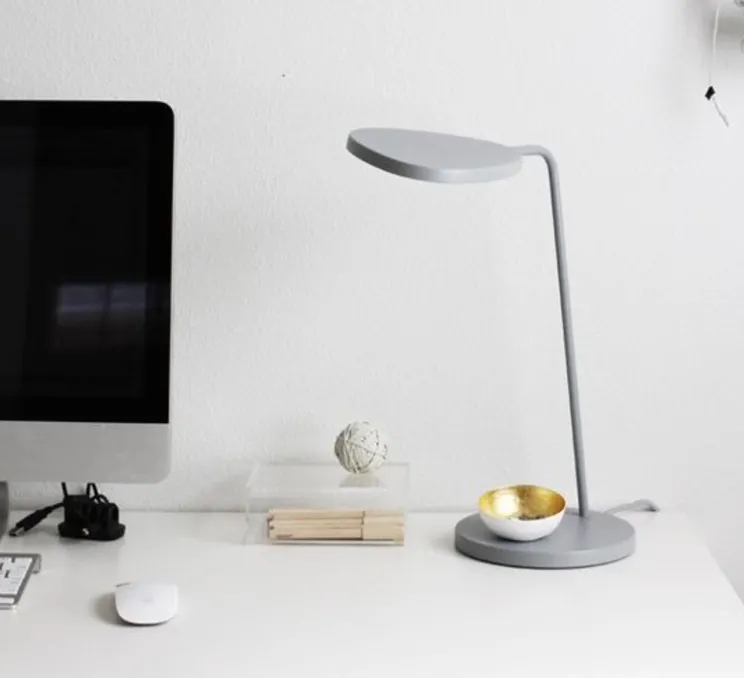 Lampe de bureau, Leaf, Gris, H41,5cm - Muuto