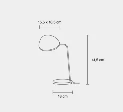 Lampe de bureau, Leaf, Gris, H41,5cm - Muuto