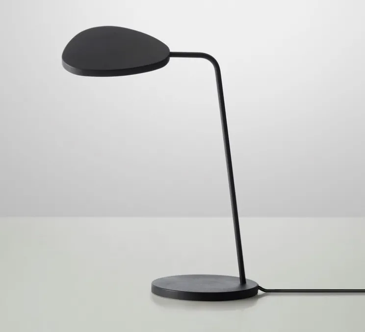 Lampe de bureau, Leaf, noir, OLED, 2700K, 380lm, H41,5cm - Muuto