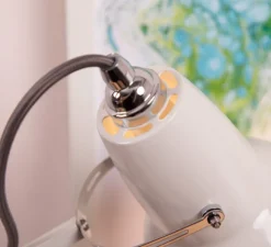 Lampe de bureau, Original 1227 mini, blanc lin, L36cm, H48cm - Anglepoise