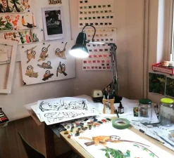 Lampe de bureau, Original 1227 mini avec Pince, noir, H50cm - ANGLEPOISE