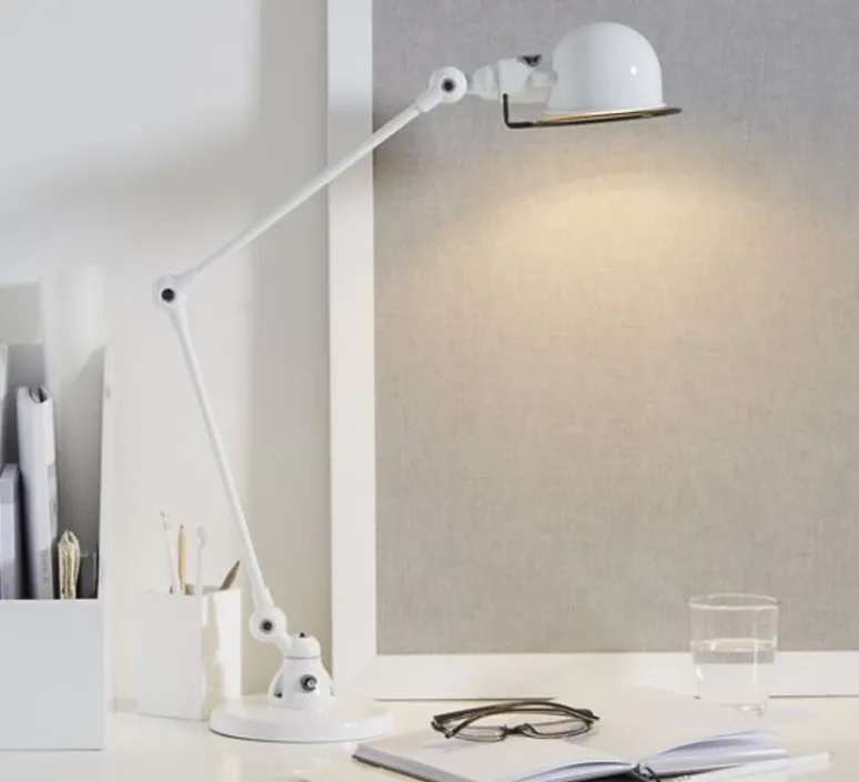 Lampe|Enfants*Jieldé Lampe de bureau, Signal 2 bras, SI333, , brillant, Ø16cm, H60cm - blanc