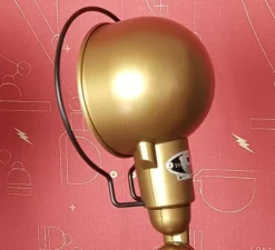 Lampe de bureau, Signal 2 Bras, SI333, brillant, or nacré, Ø16cm, H60cm - Jieldé