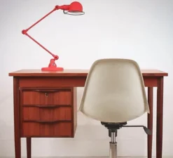 Lampe de bureau, Signal 2 bras, SI333, rouge, brillant, Ø16cm, H60cm - Jieldé