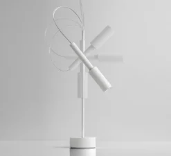 Lampe de bureau, Tubino Plus, bronze, Ø10,4cm, H48cm - PANZERI