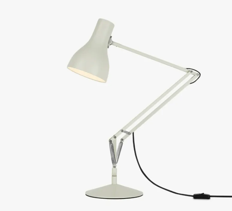 Lampe|Enfants*Anglepoise Lampe de bureau, Type 75, alpin, Ø14cm, H57cm - blanc