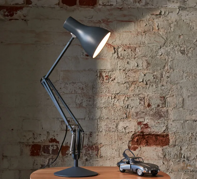 Lampe*Anglepoise Lampe de bureau, Type 75, , 2700K, 470lm, Ø14cm, H57cm - gris