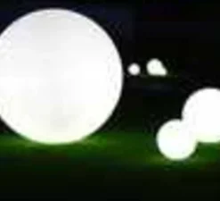 Lampe*Slide Lampe de jardin avec fixation au sol, GLOBO, , mat, IP55, Ø60cm - blanc