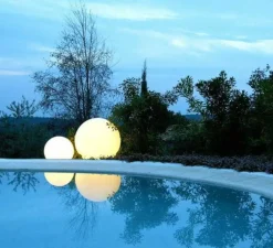 Lampe*Slide Lampe de jardin, GLOBO, , mat, IP55, Ø30cm - blanc