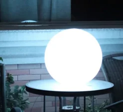 Lampe*Slide Lampe de jardin, GLOBO, , mat, Ø50cm - blanc