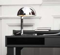 Lampe*Lumen Center Italia Lampe, MJA, Jaques Adnet, , L18.5cm, H25cm - chrome