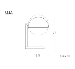 Lampe*Lumen Center Italia Lampe, MJA, Jaques Adnet, , L18.5cm, H25cm - or
