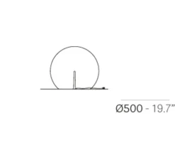 lampe outdoor, Happy Apple, blanc,câble vert, IP65, Ø50cm - Pedrali