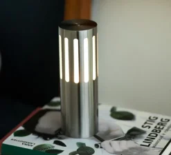 Lampe Portable, Bloomsbury, acier inoxydable, LED, dim, 3000K, lm, Ø5,4cm, H16cm - Rubn