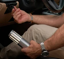 Lampe Portable, Bloomsbury, acier inoxydable, LED, dim, 3000K, lm, Ø5,4cm, H16cm - Rubn