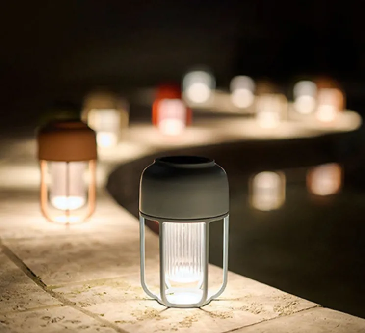 Lampe Solaire, Baladeuse, LIGHT No.1, Bleu glacé, IP65, LED, dim, 2500K, 95 lm, Ø13cm, H21cm - HOUE