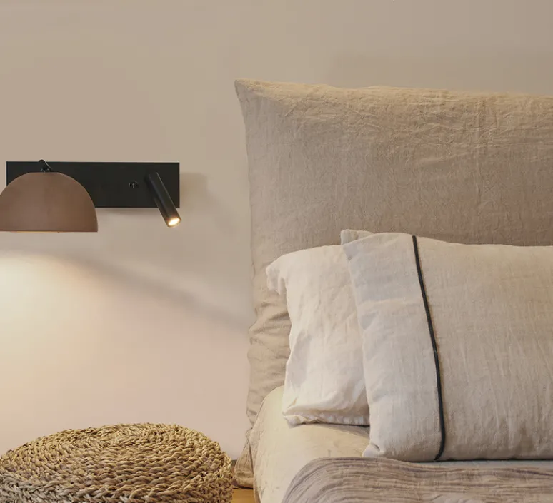 Applique*Luxcambra Liseuse, Absis A Reader, horizontal, , L30cm, H14cm - noir, terracotta