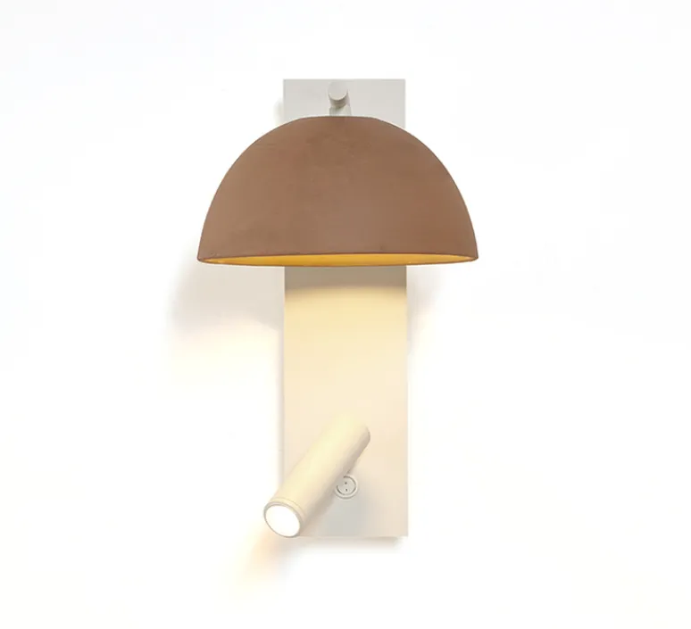 Applique*Luxcambra Liseuse, Absis A Reader, vertical, , L17cm, H33cm - blanc, terracotta