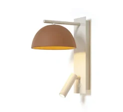 Applique*Luxcambra Liseuse, Absis A Reader, vertical, , L17cm, H33cm - blanc, terracotta