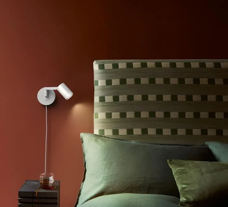 Liseuse murale, Ascoli Swing Plug In, blanc mat, L11cm, H11cm - Astro