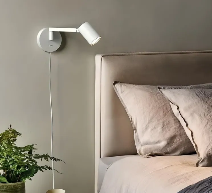 Liseuse murale, Ascoli Swing Plug In, blanc mat, L11cm, H11cm - Astro