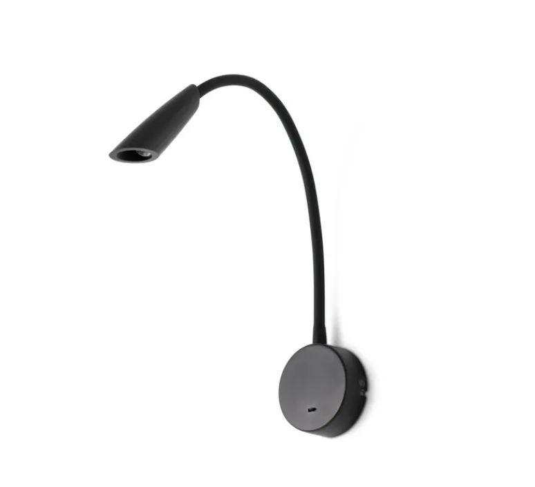 Enfants|Lampe*Faro Liseuse murale, Boken Led, , LED, 3000k, 150 lm, Ø8cm, H46cm - noir mat