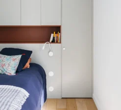 Applique*SLV Liseuse murale, Dio Flex Plate, , LED, 3000K, 100 lm, Ø9cm, H49,8cm - blanc