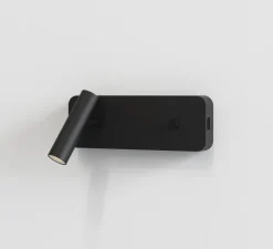 Applique*Astro Liseuse murale, Enna Surface USB, , LED, 2700K, 134 lm, L8cm, H22,5cm - noir mat