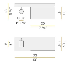 Liseuse murale, Jay, gauche, blanc, LED, 2700K, 750lm, L33cm, H11,5cm - Panzeri